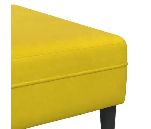 Sametdiivan Padjaga 3 Pcs Kollane 208 Cm Samet