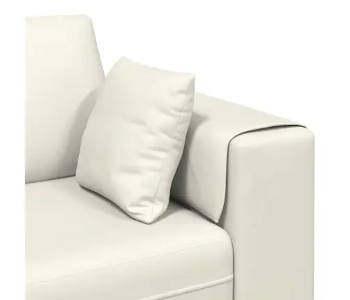 Samta Dīvāns Ar Spilvenu Ar Spilvenu 3 Pcs Krēmkrāsa 208 Cm Samts Vidaxl