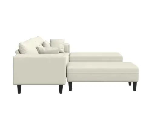 Diivan Padjaga 3 Pcs Cream Samet