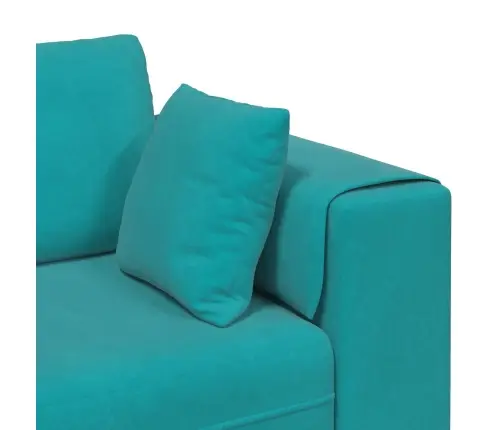 Samta Dīvāns Ar Spilvenu Ar Spilvenu 3 Pcs Tirkīzs 208 Cm Samts Vidaxl