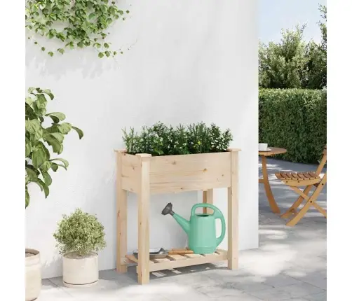 Sodo Vazonas Smėlio 71 X 37 X 76,5 Cm Kietasis Pušinis Medis