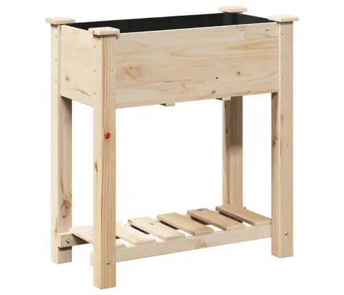 Sodo Vazonas Smėlio 71 X 37 X 76,5 Cm Kietasis Pušinis Medis