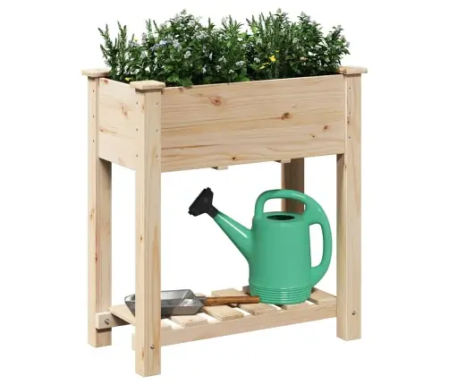 Sodo Vazonas Smėlio 71 X 37 X 76,5 Cm Kietasis Pušinis Medis