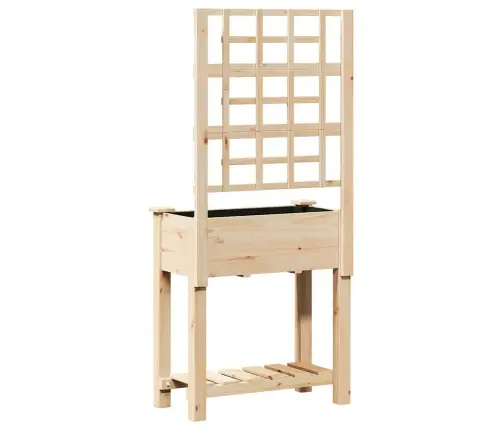 Aia Istutuspot Riiuliga Beež 71 X 38 X 152 Cm Tugev Kuusepuit