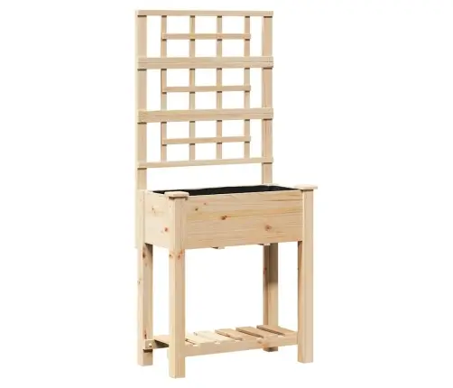 Aia Istutuspot Riiuliga Beež 71 X 38 X 152 Cm Tugev Kuusepuit