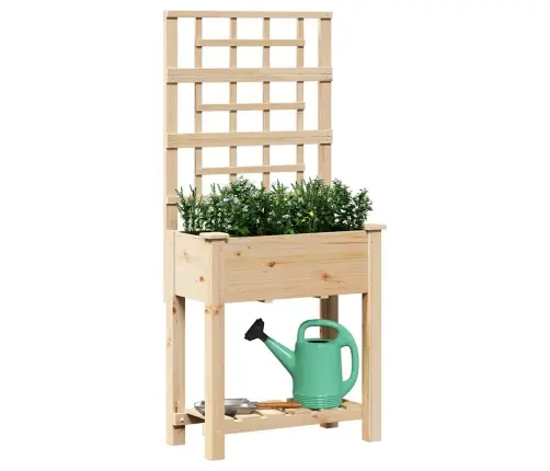 Aia Istutuspot Riiuliga Beež 71 X 38 X 152 Cm Tugev Kuusepuit