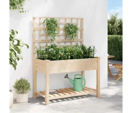 Sodo Vazonas Smėlio 115 X 60,5 X 153 Cm Kietasis Pušinis Medis