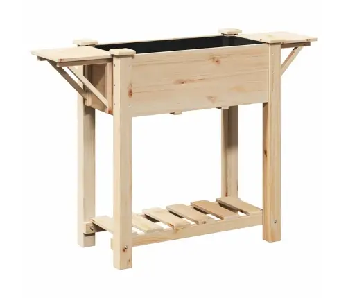 Aia Istutuspot Riiuliga Beež 111 X 37 X 76,5 Cm Tugev Kuusepuit