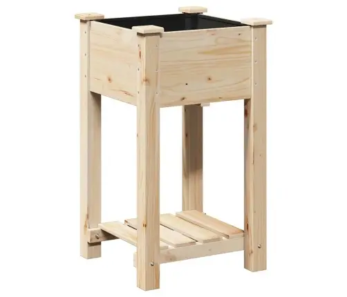 Aia Istutuspot Riiuliga Beež 45 X 45 X 76,5 Cm Tugev Kuusepuit