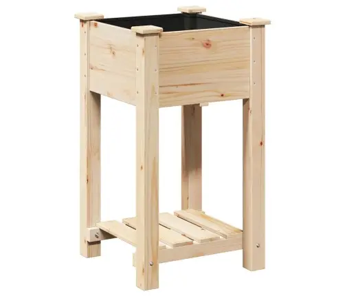 Aia Istutuspot Riiuliga Beež 45 X 45 X 76,5 Cm Tugev Kuusepuit