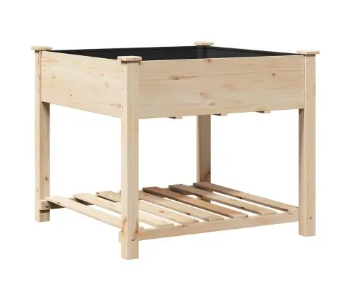 Sodo Vazonas Smėlio 90 X 90 X 76,5 Cm Kietasis Pušinis Medis