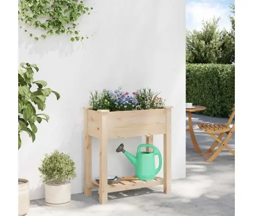 Sodo Vazonas Smėlio 71 X 37 X 76,5 Cm Kietasis Pušinis Medis