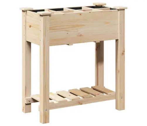 Sodo Vazonas Smėlio 71 X 37 X 76,5 Cm Kietasis Pušinis Medis