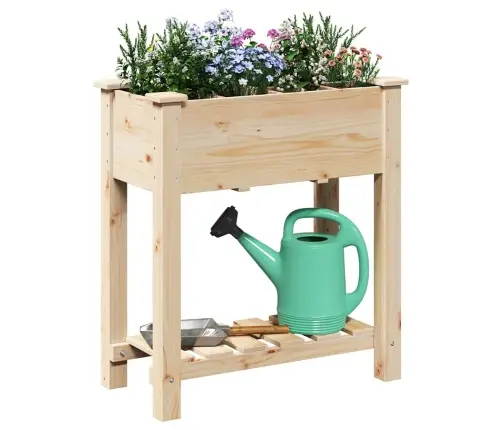 Sodo Vazonas Smėlio 71 X 37 X 76,5 Cm Kietasis Pušinis Medis