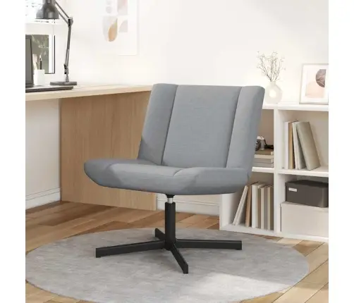 Grozāmkrēsls Gaiši Pelēks Audums Vidējs Grozāms Grozāmkrēsls Vidaxl