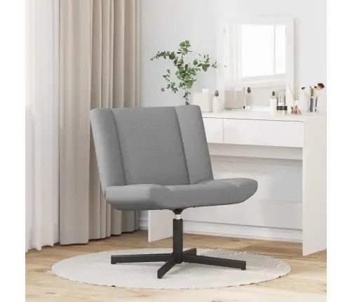 Grozāmkrēsls Gaiši Pelēks Audums Vidējs Grozāms Grozāmkrēsls Vidaxl