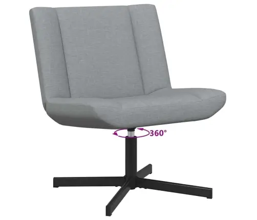 Grozāmkrēsls Gaiši Pelēks Audums Vidējs Grozāms Grozāmkrēsls Vidaxl