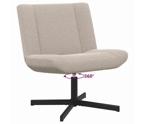 Sukamasis Krėslas Šviesiai Pilka 63 X 75 X 76 Cm Avikailis