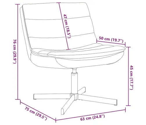 Pöörlev Tool Must 63 X 75 X 76 Cm Pu
