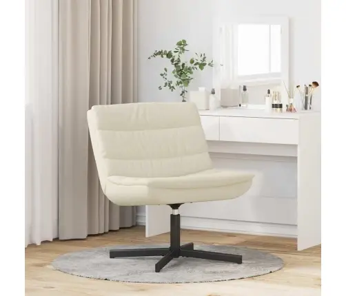 Grozāmkrēsls Krēmkrāsas Mākslīgā Āda Vidējs Grozāms Vidaxl