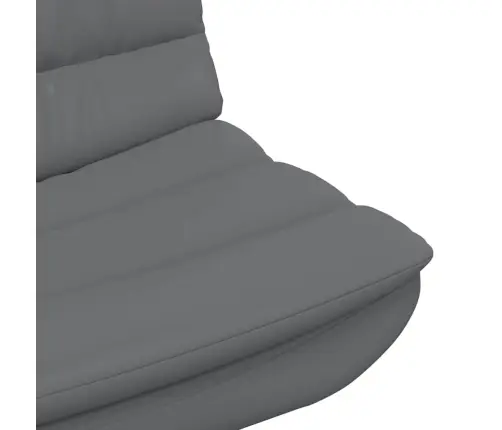 Grozāmkrēsls Pelēks Mākslīgā Āda Vidējs Grozāmā Sēdvieta Citas Vidaxl