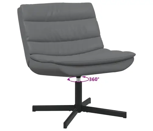 Grozāmkrēsls Pelēks Mākslīgā Āda Vidējs Grozāmā Sēdvieta Citas Vidaxl