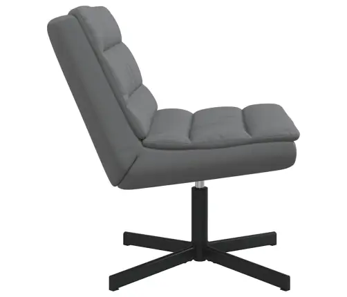 Grozāmkrēsls Pelēks Mākslīgā Āda Vidējs Grozāmā Sēdvieta Citas Vidaxl