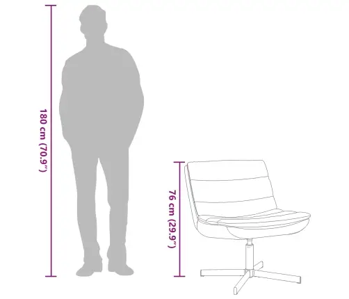 Pöörlev Tool Pruun 63 X 75 X 76 Cm Särav Pu
