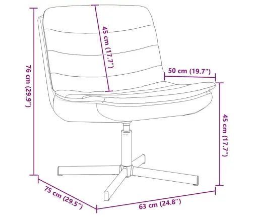 Sukamasis Krėslas Taupe 63 X 75 X 76 Cm Audinys