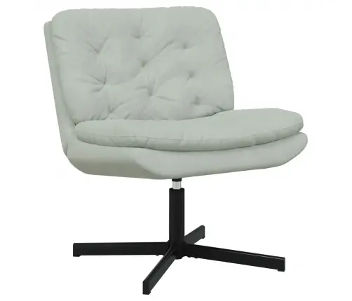 Sukamas Poilsio Krėslas Šviesiai Pilka 63 X 75 X 76 Cm Aksomas