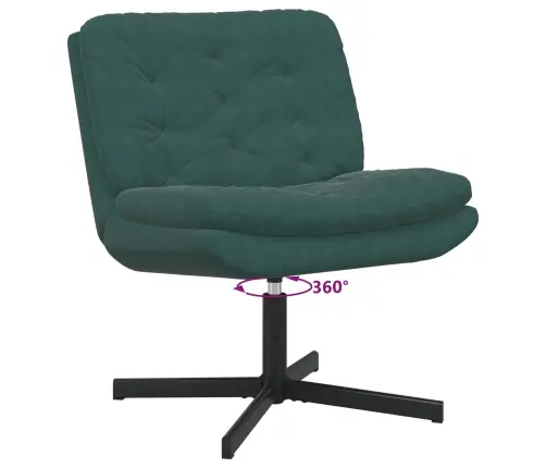 Griežamā Relaksācijas Krēsls Tumši Zaļa 63 X 75 X 76 Cm Samts Vidaxl