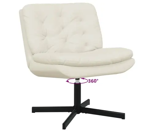 Sukamas Poilsio Krėslas Kreminė 63 X 75 X 76 Cm Aksomas