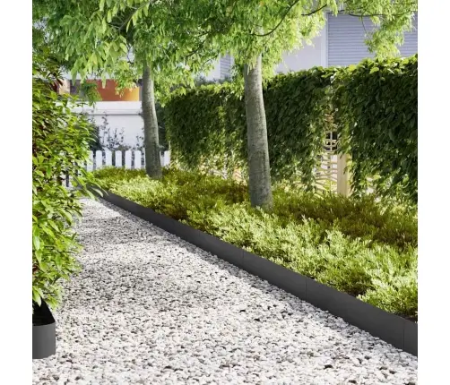 Zālāju Apmalēs 50 Gabali Melns 100X0,5X20 Cm Tērauds Vidaxl