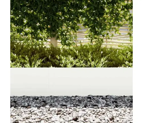 Dārza Malas 30 Gab. Baltas 100X0.5X30 Cm Tērauda Vidaxl