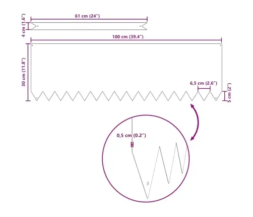 Zāliena Apmales 50 Gabali Olīvu Zaļš 100X0,5X30 Cm Tērauds Vidaxl