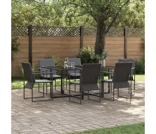 Aia Söögilaudade Komplekt 7 Pcs Must Teras