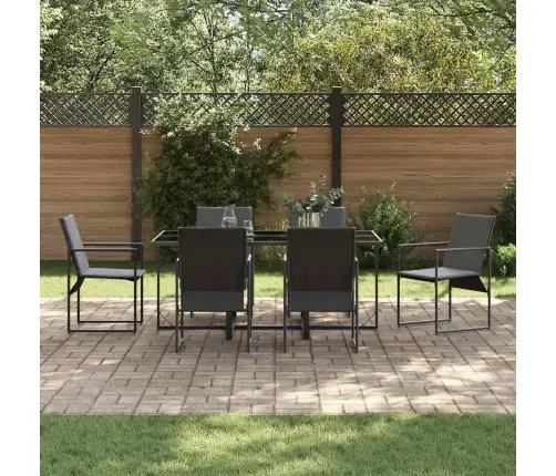 Aia Söögilaudade Komplekt 7 Pcs Must Teras