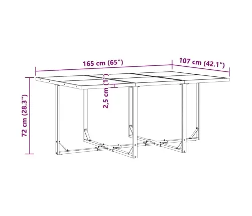 Aia Söögilaudade Komplekt 7 Pcs Must Teras