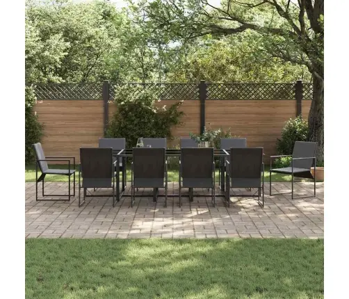 15 Gabalu Dārza Ēdamistabas Komplekts Ar Spilveniem, Tērauds Un Tekstilēns Vidaxl