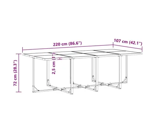 Aia Söögilaudade Komplekt 13 Pcs Must Teras