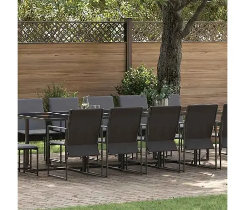 Sodo Valgomojo Komplektas 15 Pcs Juoda Plienas Sodo Valgomojo Komplektas 15 Pcs Juoda Plienas