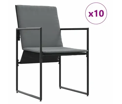 Sodo Valgomojo Komplektas 15 Pcs Juoda Plienas Sodo Valgomojo Komplektas 15 Pcs Juoda Plienas