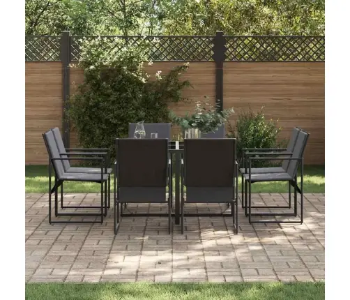 Aia Söögilaudade Komplekt 9 Pcs Must Teras