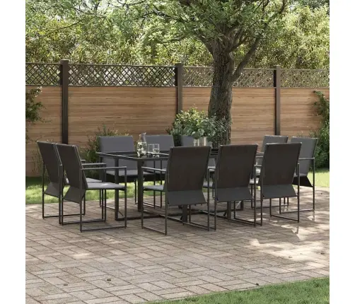 Sodo Valgomojo Komplektas 11 Pcs Juoda Plienas