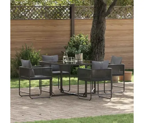 Sodo Valgomojo Komplektas 5 Pcs Juoda Plienas