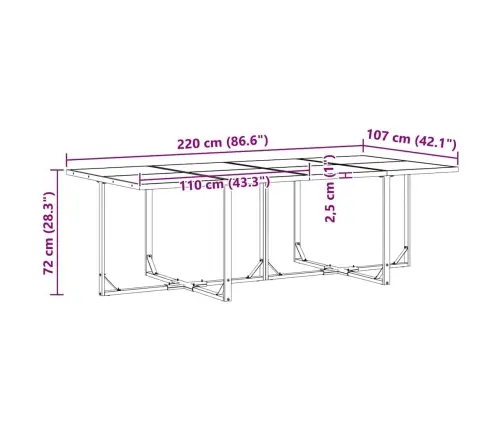 Sodo Valgomojo Komplektas 9 Pcs Juoda Plienas