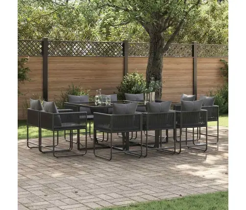 Aia Söögilaudade Komplekt 11 Pcs Must Teras