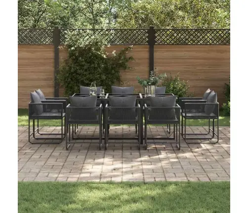 Aia Söögilaudade Komplekt 11 Pcs Must Teras