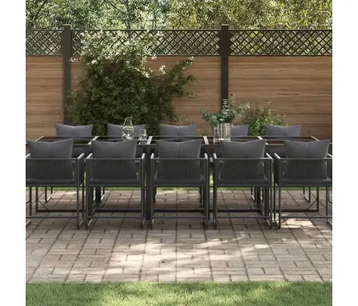 Aia Söögilaudade Komplekt 15 Pcs Must Teras