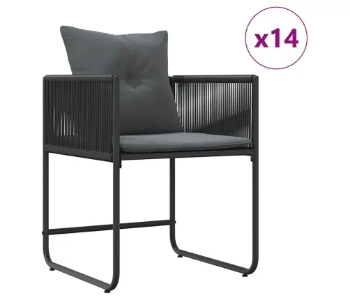 Aia Söögilaudade Komplekt 15 Pcs Must Teras